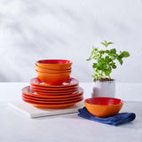 Le Creuset Stoneware 12-Piece Dinnerware Set - Volcanic