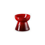 Le Creuset Stoneware 380ml Footed Raised Pet Bowl - Cerise