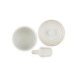 Le Creuset Stoneware 2.3L Pet Food Storage Jar with Scoop - Meringue