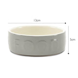 Scruffs Classic 13cm Stoneware Pet Food Bowl - Grey