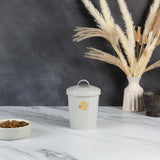 Scruffs 2 Litre Steel Pet Food Storage Cantina with Lid - Light Grey