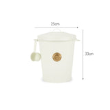 Scruffs 7 Litre Steel Pet Food Storage Cantina & Scoop - Cream