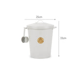 Scruffs 7 Litre Steel Pet Food Storage Cantina & Scoop - Light Grey