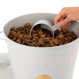 Scruffs 7 Litre Steel Pet Food Storage Cantina & Scoop - Light Grey