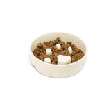 Scruffs Icon 20cm Stoneware Slow Feeder Pet Bowl - Cream