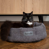 Scruffs Boucle 45cm Round Cat Bed - Slate Grey