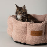 Scruffs Boucle 45cm Round Cat Bed - Blush Pink