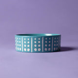 Scruffs Aztec 15cm Stoneware Pet Bowl - Turquoise Blue