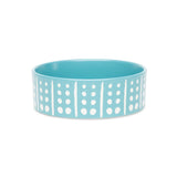 Scruffs Aztec 15cm Stoneware Pet Bowl - Turquoise Blue
