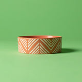 Scruffs Aztec 15cm Stoneware Pet Bowl - Terracotta Orange