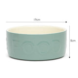 Scruffs Classic 19cm Stoneware Pet Food Bowl - Sage Green