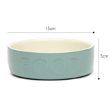 Scruffs Classic 15cm Stoneware Pet Food Bowl - Sage Green