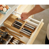 Joseph Joseph DrawerStore Large Bamboo 2-Tier Knife Organiser