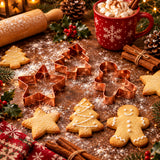 Eddingtons Set Of 3 Christmas Cookie Cutters - Copper