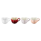 Le Creuset Stoneware Set of 4 220ml Mini Heart Mugs