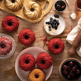 Nordic Ware Swirl Bundtlette Pan - Gold