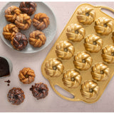 Nordic Ware Braided Mini Bundt Pan - Gold