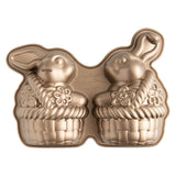 Nordic Ware 10-Cup Bunny In A Basket 3D Cake Pan - Toffee