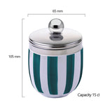 Bia International Porcelain Egg Coddler - Green Stripe