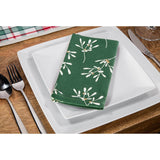 Premier Christmas Set of 4 Napkins - Green Mistletoe