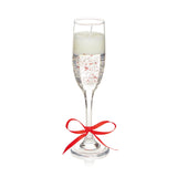 Premier Champagne Glass Gel Candle - Red Star Sparkles