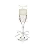 Premier Champagne Glass Gel Candle - Silver Star Sparkles