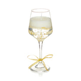 Premier Wine Glass Gel Candle - Gold Star Sparkles