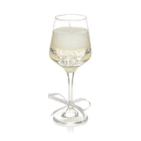 Premier Wine Glass Gel Candle - Silver Star Sparkles
