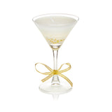 Premier Martini Glass Gel Candle - Gold Star Sparkles