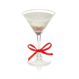 Premier Martini Glass Gel Candle - Red Star Sparkles