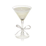 Premier Martini Glass Gel Candle - Silver Star Sparkles