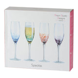 Anton Studio Designs 4-Piece 250ml Champagne Flutes - Speckle