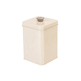 Artisan Street Embossed Storage Canister - Cream