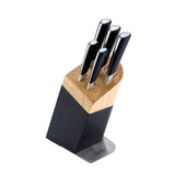 Arthur Price Kitchen 6-Piece Wood & Black Knife Block Set