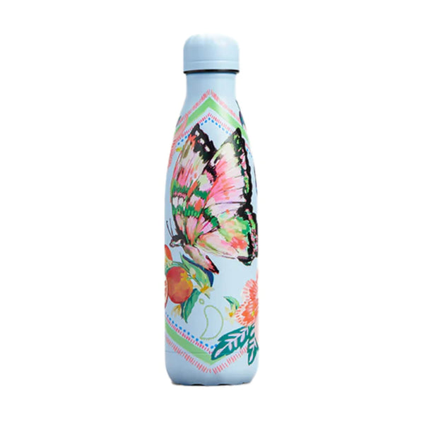 Chilly's 500ml Tropical Reusable Water Bottle - Sketchbook Butterfly