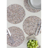 Liga Set of 4 Round Cork Placemats - Beach Clean