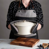 Barbary & Oak Denim Apron With Leather Detail