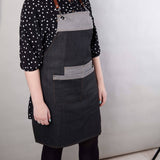 Barbary & Oak Denim Apron With Leather Detail
