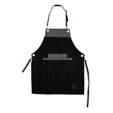 Barbary & Oak Denim Apron With Leather Detail