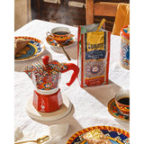 Bialetti X Dolce & Gabbana Sicilian 6-Cup Moka Express Italian Coffee Pot