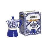 Bialetti X Dolce & Gabbana Blu Mediterraneo 3-Cup Moka Express Italian Coffee Pot