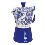 Bialetti X Dolce Gabbana Blu Mediterraneo 6-Cup Moka Express Italian Coffee Pot