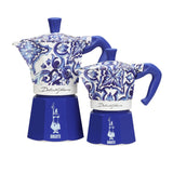 Bialetti X Dolce Gabbana Blu Mediterraneo 6-Cup Moka Express Italian Coffee Pot