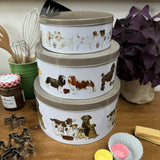 Alex Clark Set Of 3 Cake Tins - Delightful Dogs