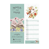Wrendale Designs by Hannah Dale 2026 Slim Calendar - Yours & Mine