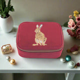 Wrendale Designs by Hannah Dale Embroidered Accessory Case - Golden Hour - Hare