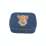 Wrendale Designs by Hannah Dale Embroidered Accessory Case - Daisy Coo - Highland Cow