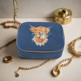 Wrendale Designs by Hannah Dale Embroidered Accessory Case - Daisy Coo - Highland Cow