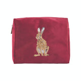Wrendale Designs by Hannah Dale Embroidered Cosmetic Bag - Golden Hour - Hare