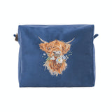 Wrendale Designs by Hannah Dale Embroidered Cosmetic Bag - Daisy Coo - Highland Cow